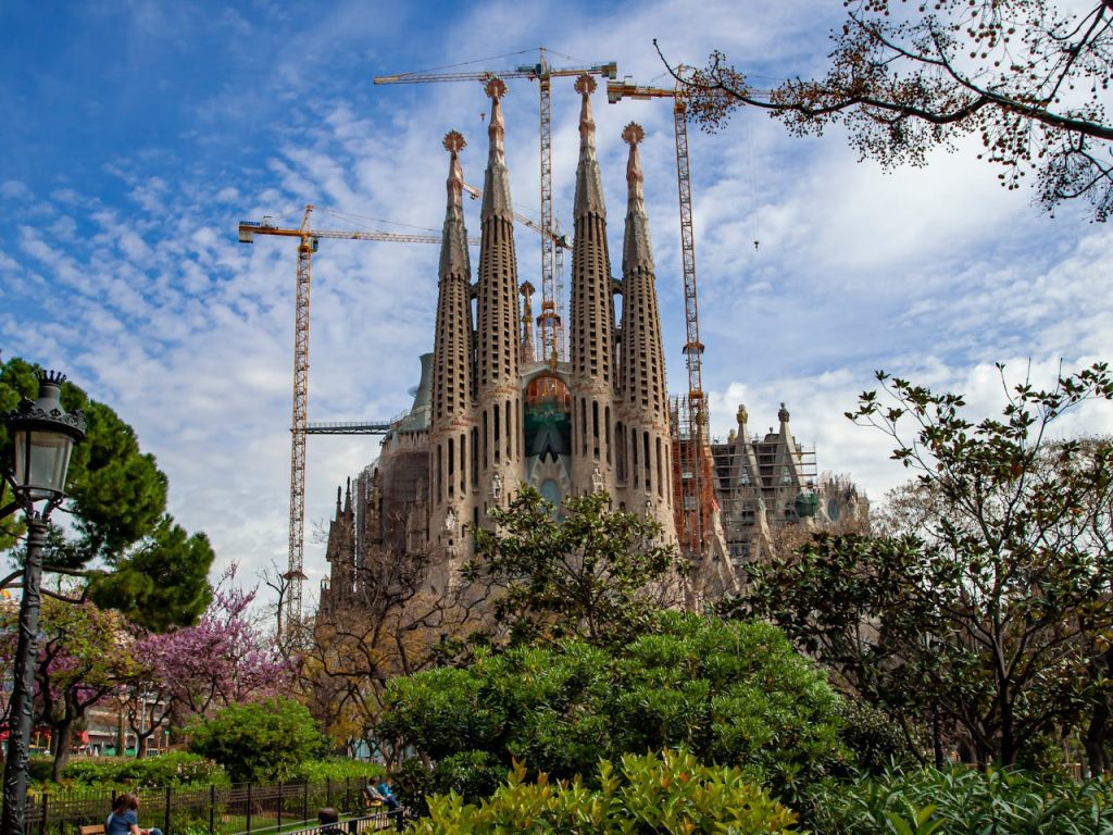The Temple of the Holy Family in Barcelona, Spain