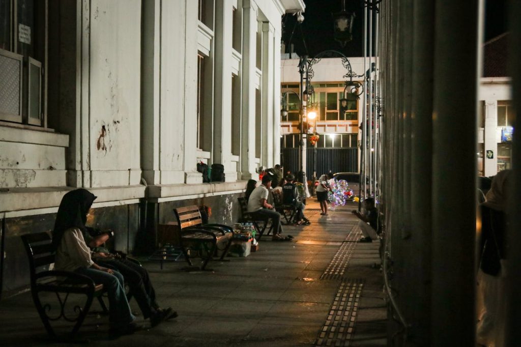 Urban Nightlife in Historic Bandung Street