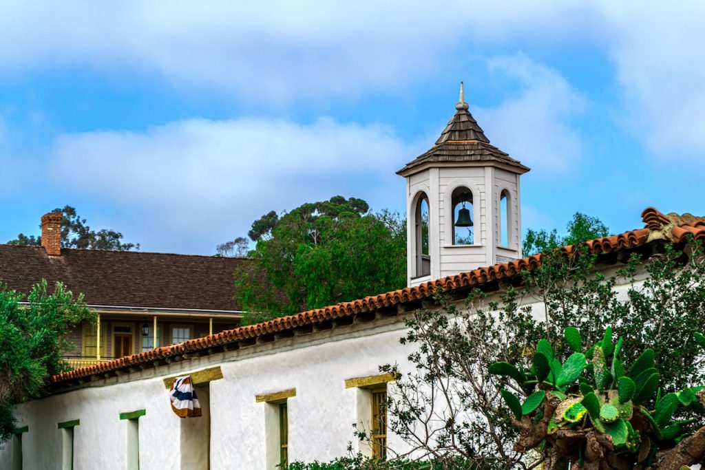 Historic Mission Bell Tower in San Diego