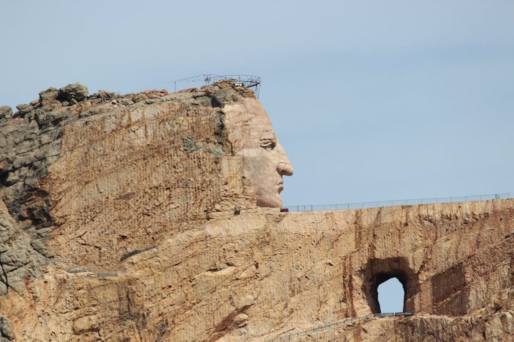 Side View of the Crazy Horse Memorial, Rapid City, SD, United States