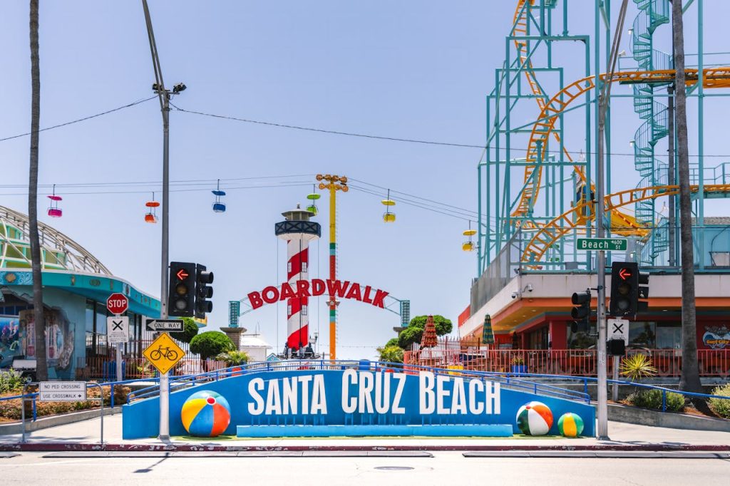 Vibrant Santa Cruz Beach Boardwalk Entrance