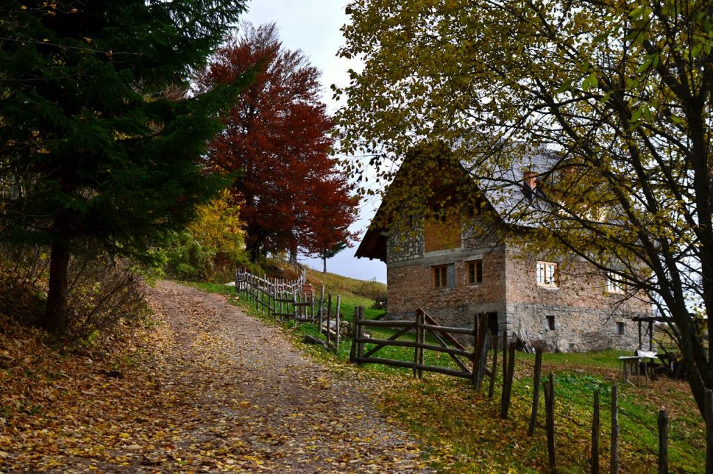 House on a Hill in Autumn, Sarajevo