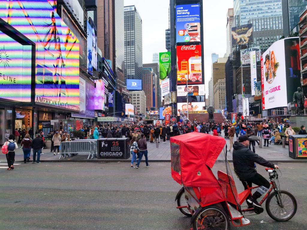 People in a Business District 