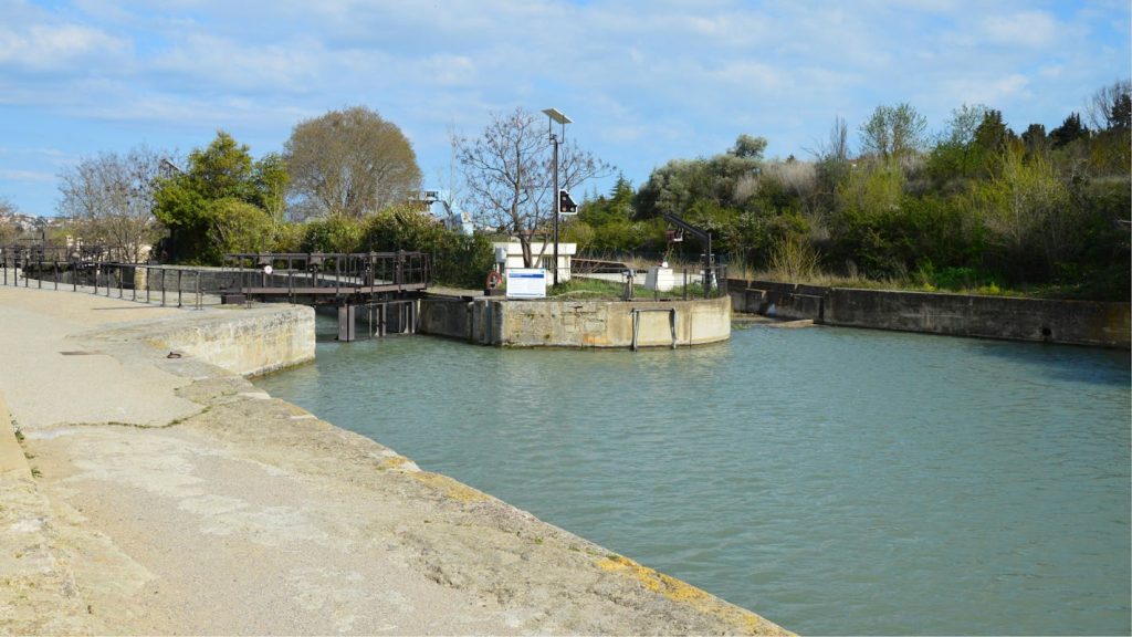 Waterway Canal Locks in Béziers, France