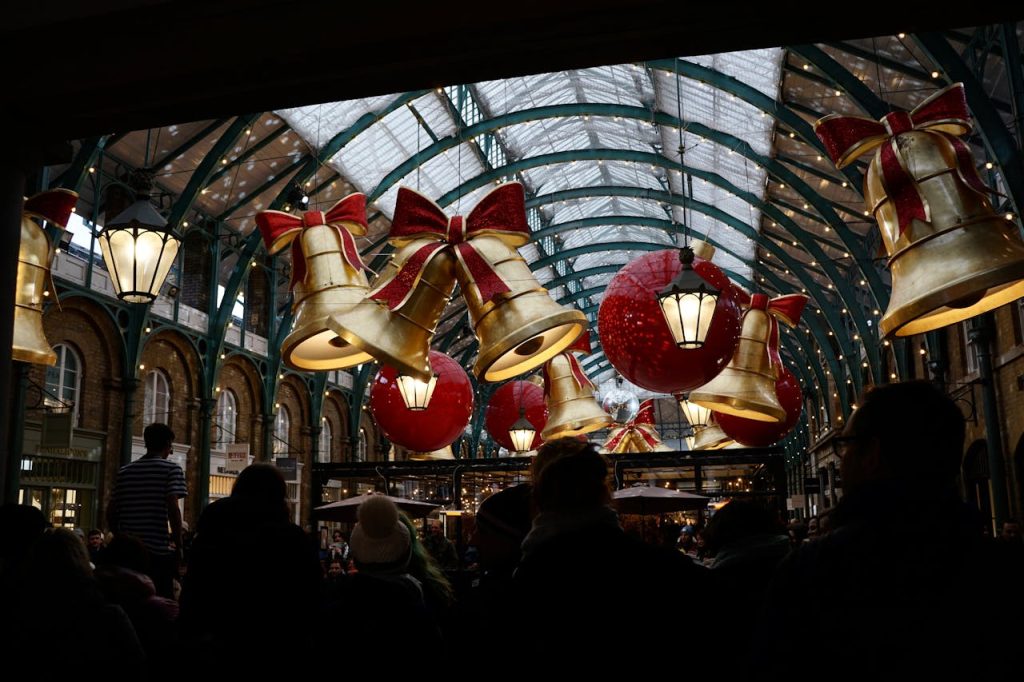 Festive Decorations in Covent Garden Market, London