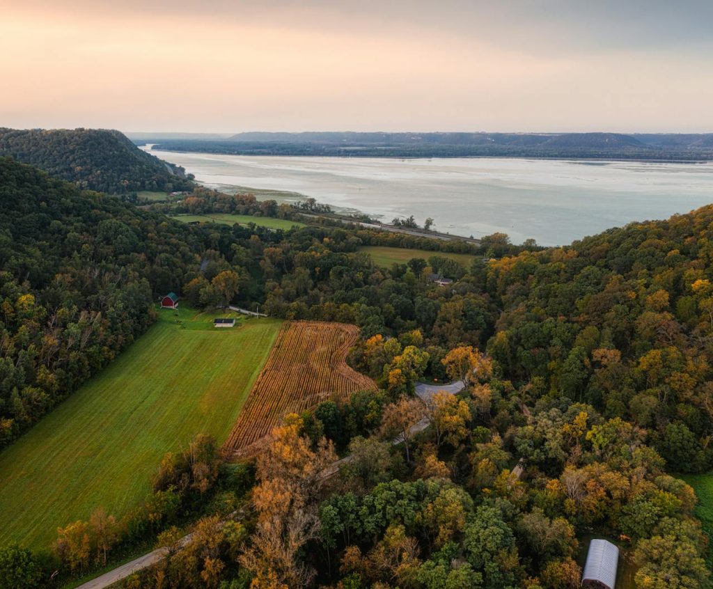 A Farm Surrounded by Trees, WI, United States