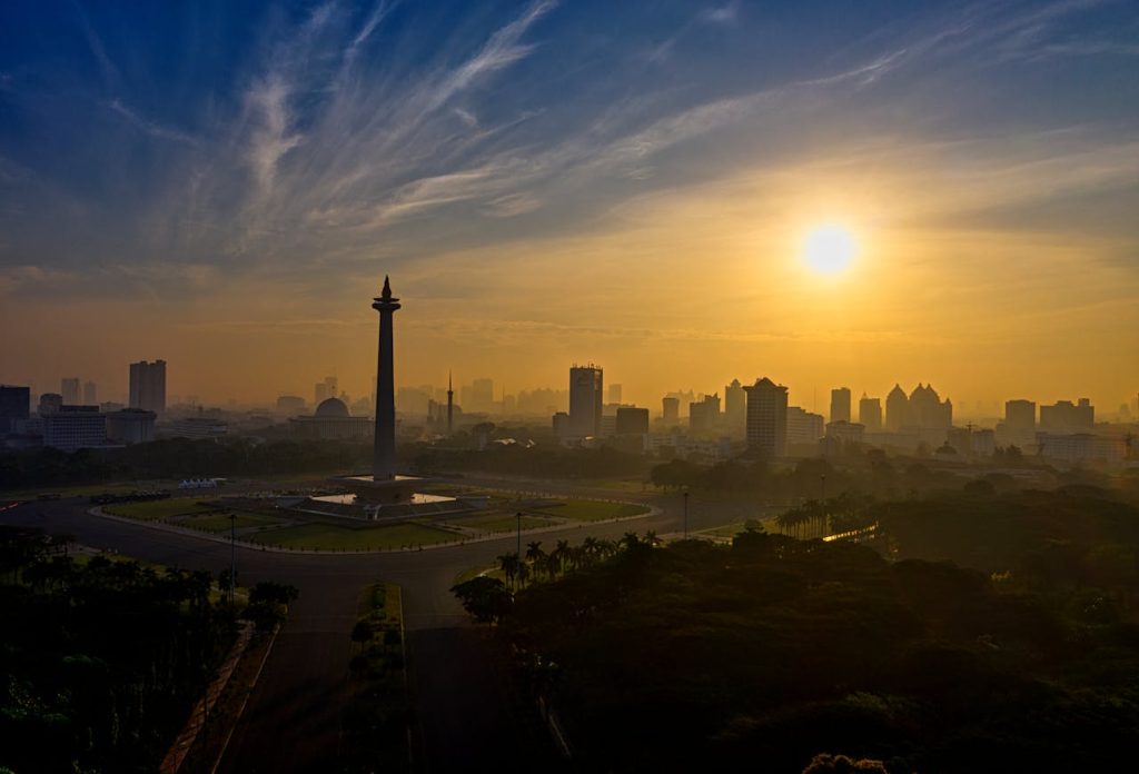 Panorama City View in Jakarta, Indonesia
