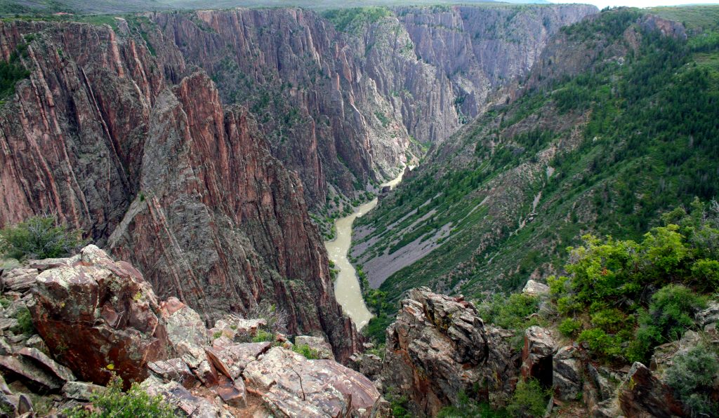 The Gunnison River running through the Black Canyon of the Gunnison.