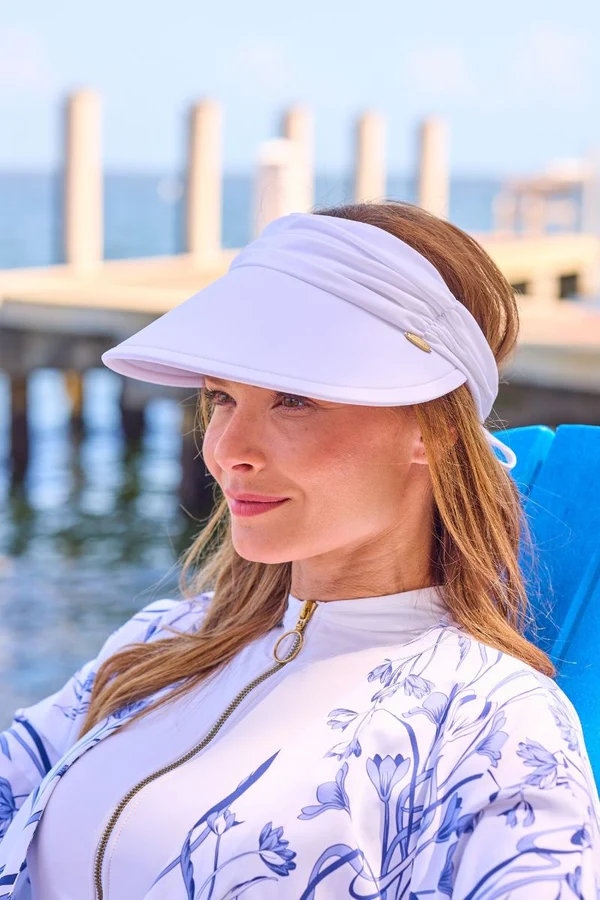 মহিলাদের জন্য Exuma সুইম ভিসার | সাদা অ্যাকোয়া ক্লাসিক™ ফ্যাব্রিক